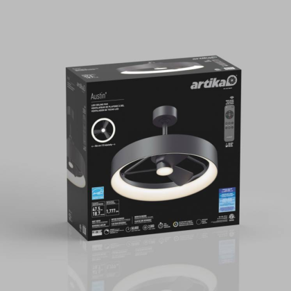 Artika Austin 23" Fandelier Ceiling Fan + LED Light + Remote - Costco Open Box